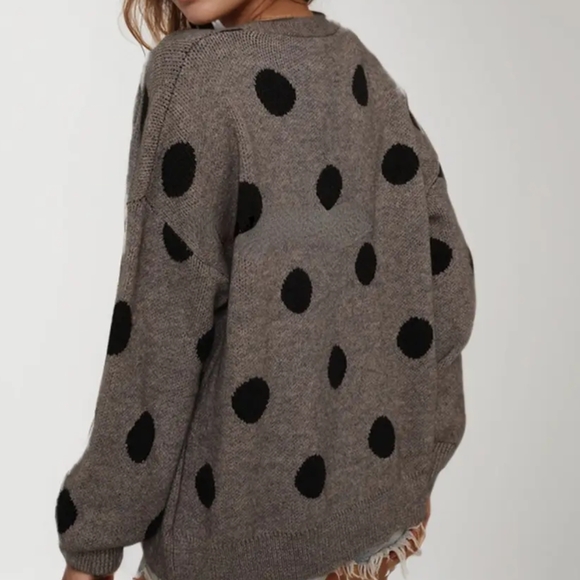 NWT Charcoal And Black Cardigan Sweater - Picture 2 of 3